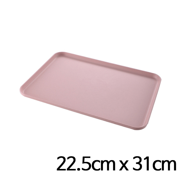 사각 쟁반 트레이 핑크 (22.5 x 31cm)
